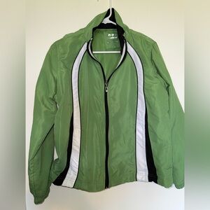 Threehearts VINTAGE Y2K Medium Green/White Sport Track Jacket